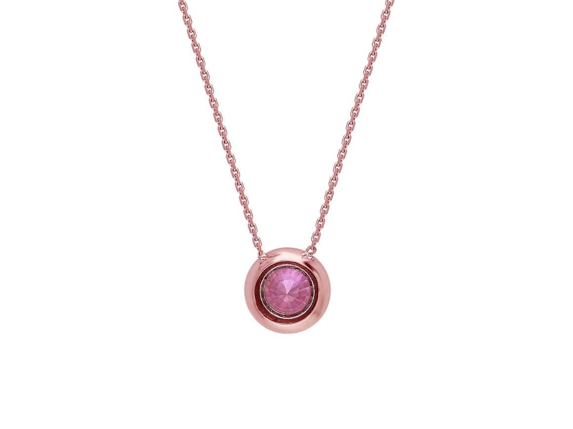 Amethyst Bezel Necklace