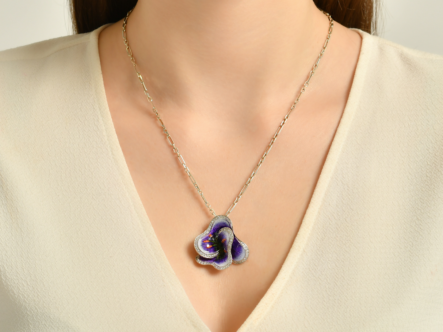 Violet Flora Necklace