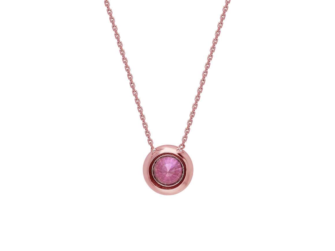 Amethyst Bezel Necklace