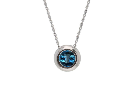 Sapphire Bezel Necklace