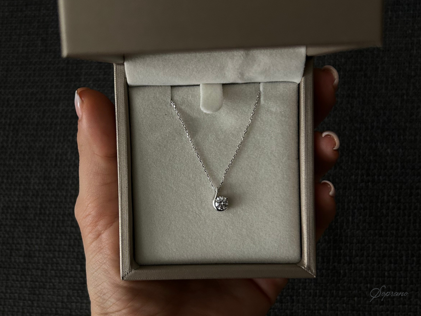 Diana Swarovski Silver Necklace