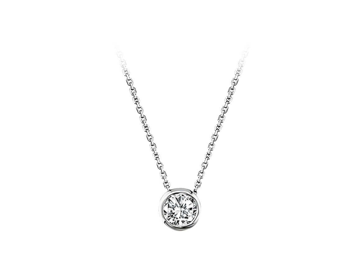 Diamond Bezel Necklace